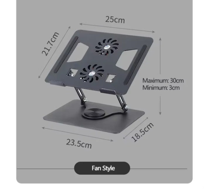 COOLER PARA LAPTOP GIRA 360° 2 VENTILADORES